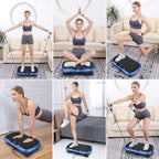 AXV Vibration Plate Fitness Platform, Gray, 2 Resistance Bands - Slim-Gray