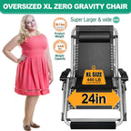 NAIZEA Zero Gravity Lawn Recliner Chairs, 2 Pack, Black