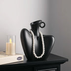 Ceramic Decorative Vase With Matte Finish - Collarbone Vase
