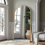 Arched Full-Length Floor Mirror - Standing And Wall-Mounted