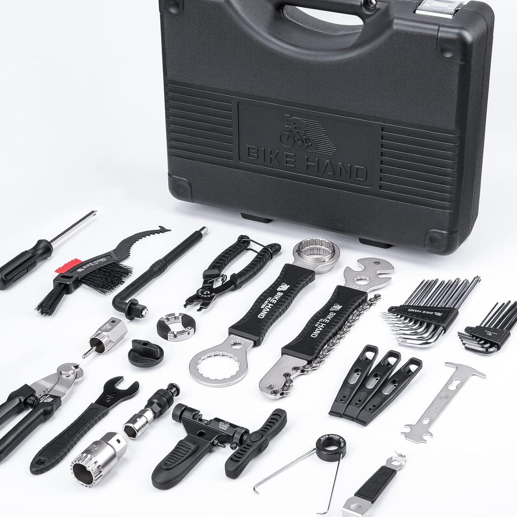 34-Piece Carbon Steel Bike Repair Tool Kit With Tool Box - YC-758