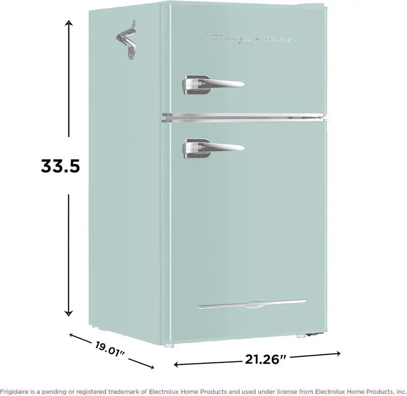 Frigidaire Retro Compact 2-Door Refrigerator With Freezer Compartment And Bottle Opener - 3.2 Cu. Ft
