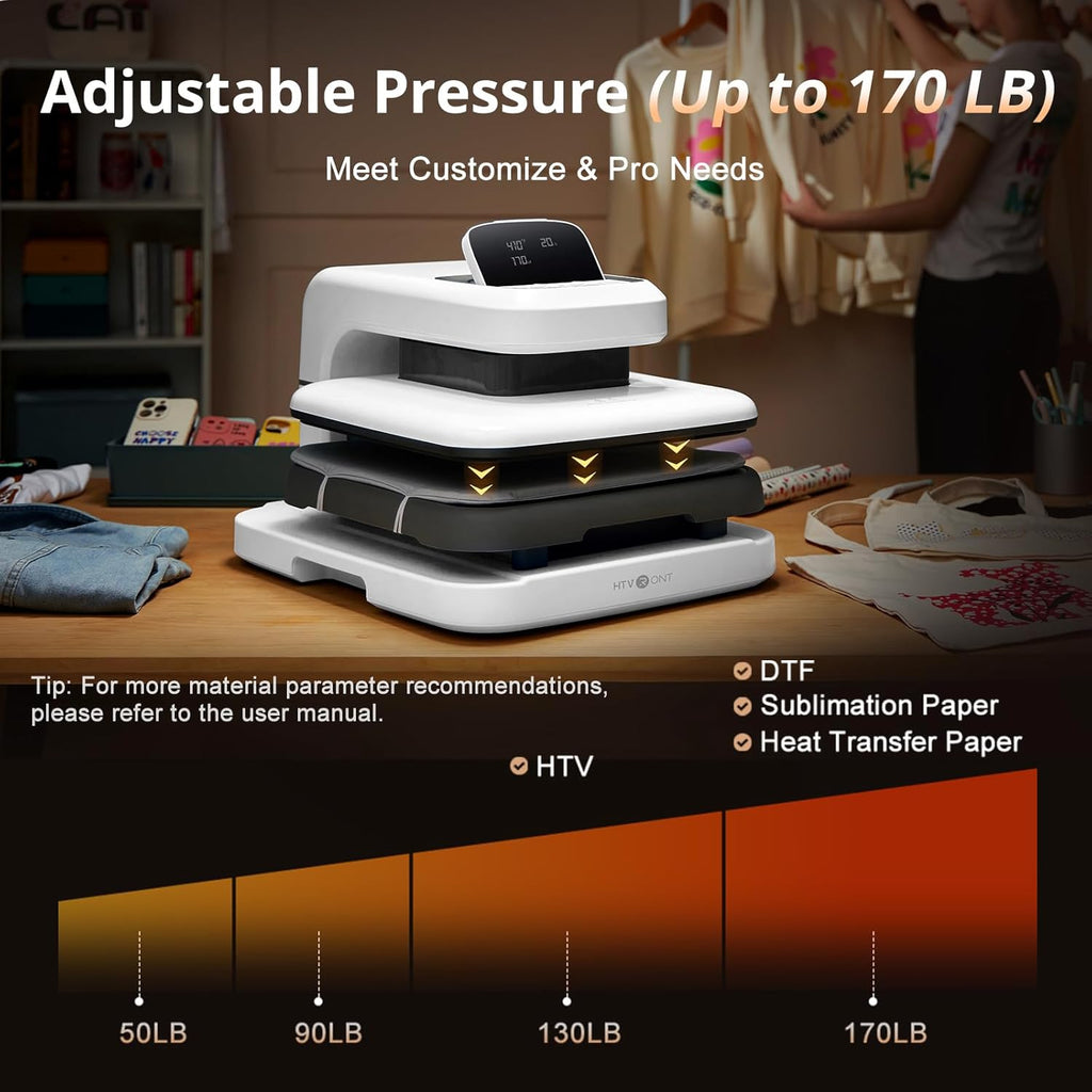 HTVRONT 15x15 Heat Transfer Machine - Automatic Heat Press 2