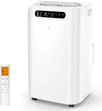 HUMHOLD Portable Air Conditioner 14000 BTU, 3-in-1 Cooling, Dehumidifier And Fan, White - HDPAC-10-B1