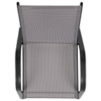 Emma + Oliver Outdoor Stack Chairs, Gray, 4 Pack, 21.25in W x 29in D x 36in H