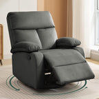 Swivel Rocker Recliner Chair For Compact Spaces - 32in D x 30.2in W x 38.9in H