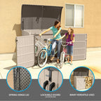 Lifetime Horizontal Storage Shed, 75 Cubic Feet, Black/Tan/Brown - 60170