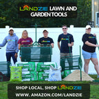 Landzie 24-Inch Walk-Behind Compost Spreader With Metal Mesh Basket