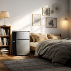 Galanz Two Door Mini Fridge, 3.1 Cu Ft, Black