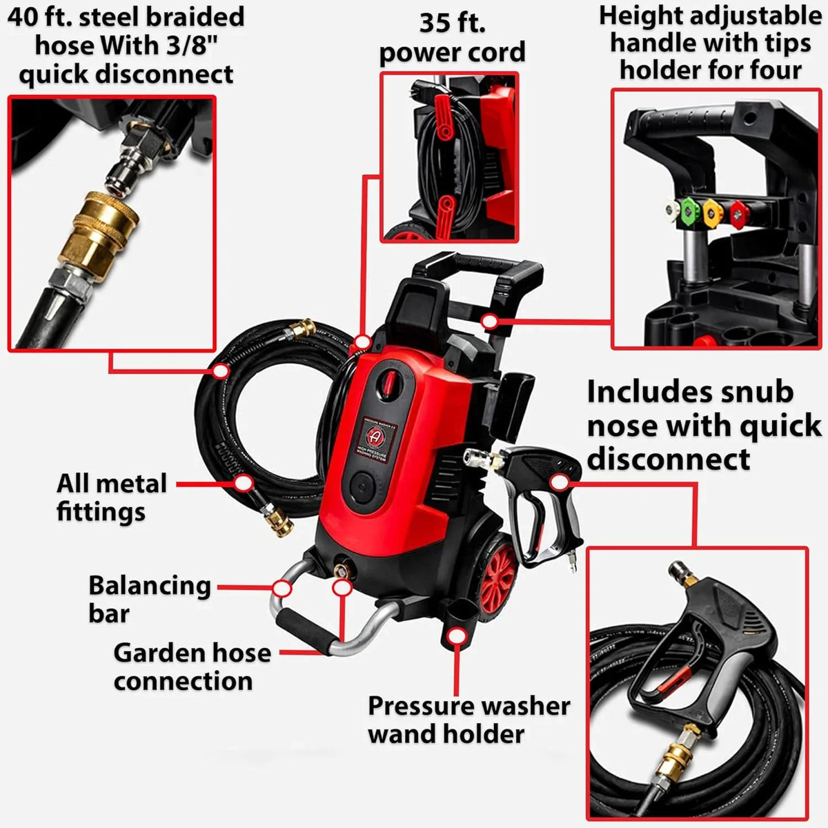 Adam's Polishes Electric Pressure Washer 2.0, 2000 PSI, 1.4 GPM - Pressure Washer