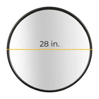 Classic Farmhouse Round Wooden Frame Wall Mirror - 24-inches, 28-inches, 32-inches