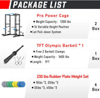 Sportsroyals Power Cage With Lat Pulldown, Black - Power Cage