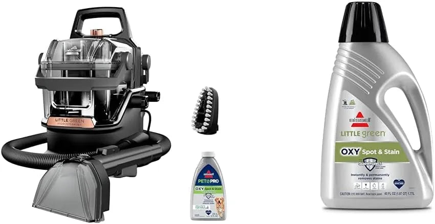Bissell Little Green HydroSteam Portable Carpet And Upholstery Cleaner, Black And Copper Harbor - 3618