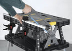 Keter Folding Work Table With 2 12 Inch Clamps, Black/Yellow - 17182239