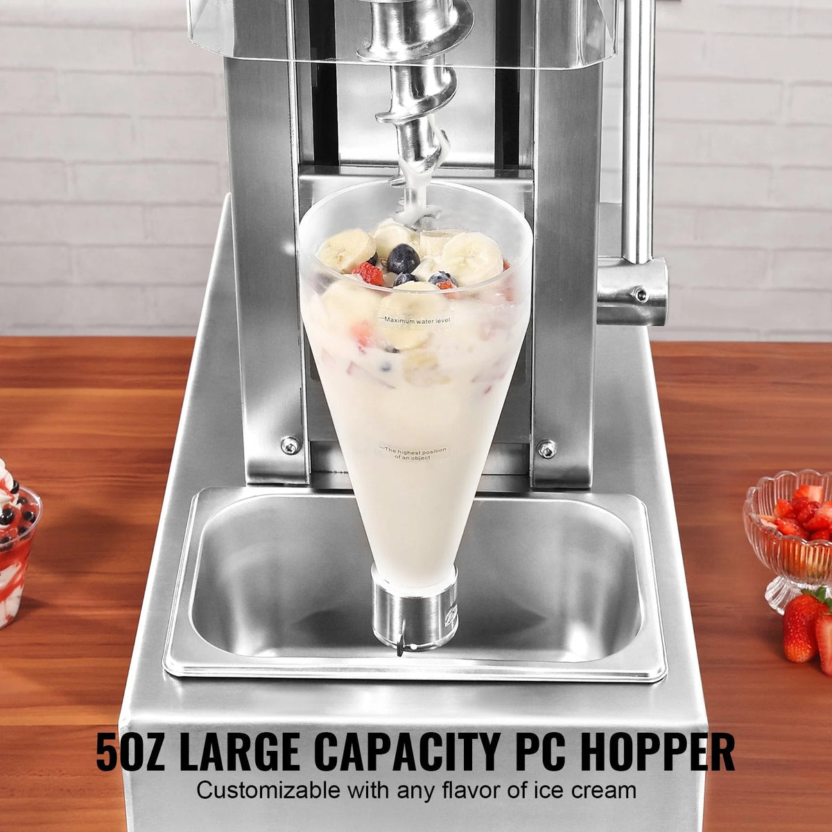 Vevor Ice Cream Blender 750W 1740 RPM 304 Stainless Steel