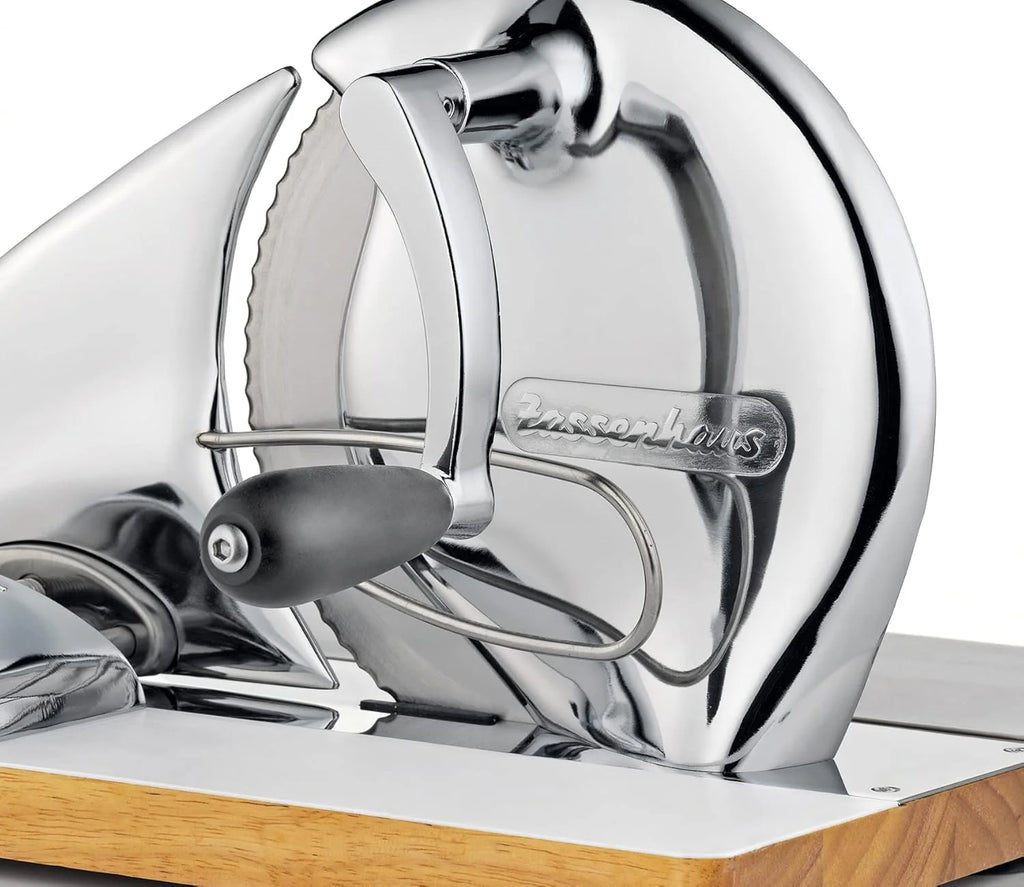Zassenhaus Manual Bread Slicer, Stainless Steel, Silver-Brown, 13.39 x 10.24 x 8.27 in