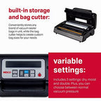 Nesco Deluxe Food Vacuum Sealer, 130 Watts With Bags And Viewing Lid - VS-12