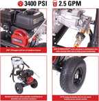 Cleaning Gas Pressure Washer 3400 PSI 2.5 GPM - CM61083