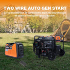 GENMAX Tri-Fuel Open Frame Inverter Generator, 10500 Peak Watt, 50A, ATS - GM10500XiT