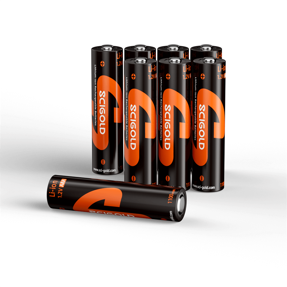Scigold Li-Ion AAA Rechargeable Batteries 1.5V 1110mWh, 4 Pack