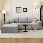 Settab Modular Sectional Sofa, 2 Seater Left-Facing Chaise, Black, 68.9 inch D x 107.5 inch W x 36.3 inch H