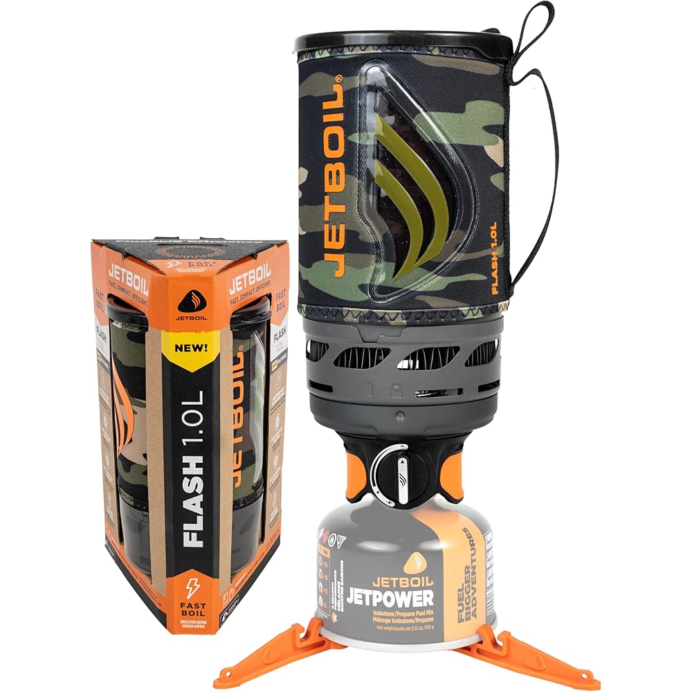 Jetboil Flash 1.0L Portable Camping Stove With Cooking Cup - Dark Camo