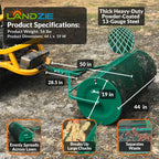 Landzie 24-Inch Walk-Behind Compost Spreader With Metal Mesh Basket