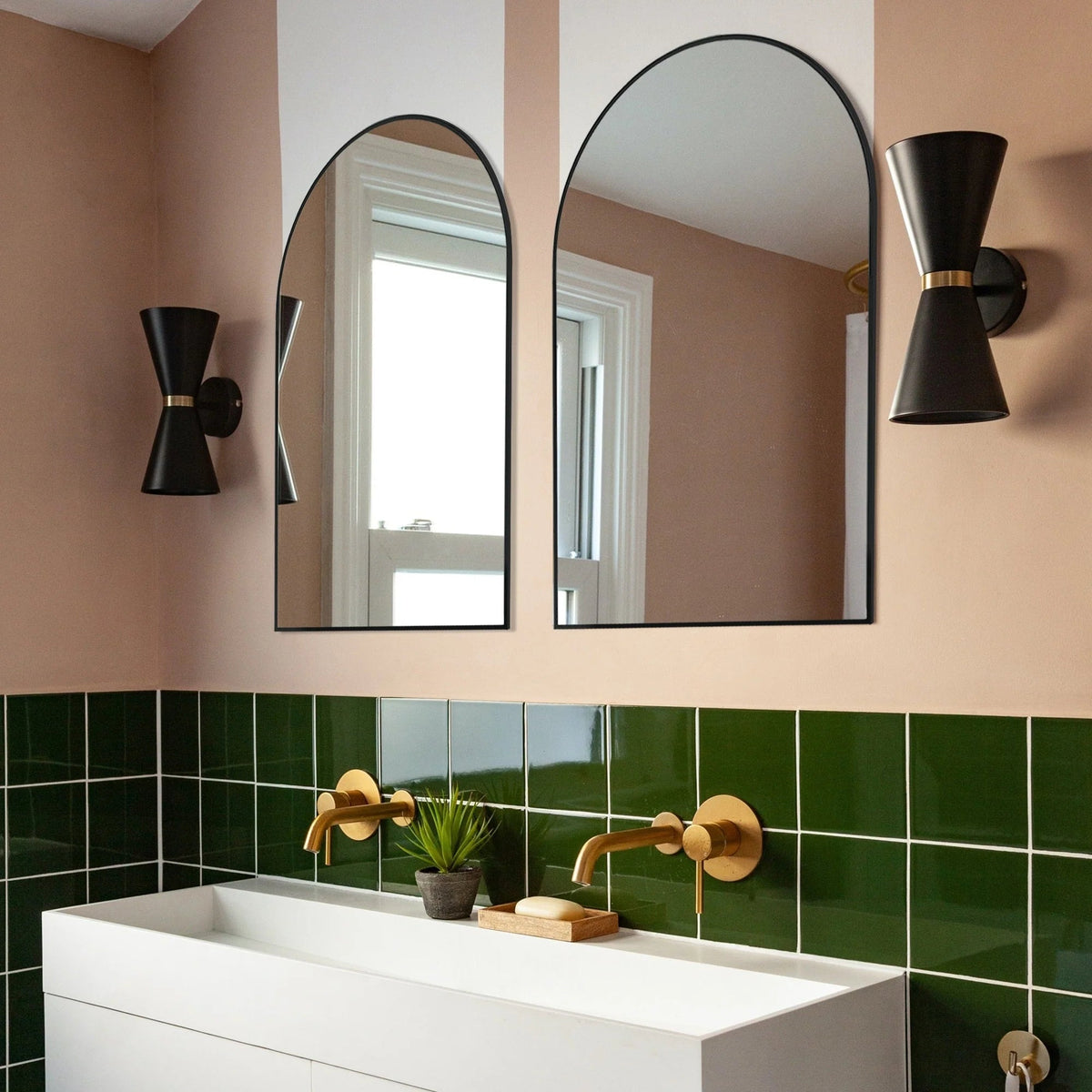 Arched Bathroom Vanity Mirrors, 2 Pack, 36x24 Inch