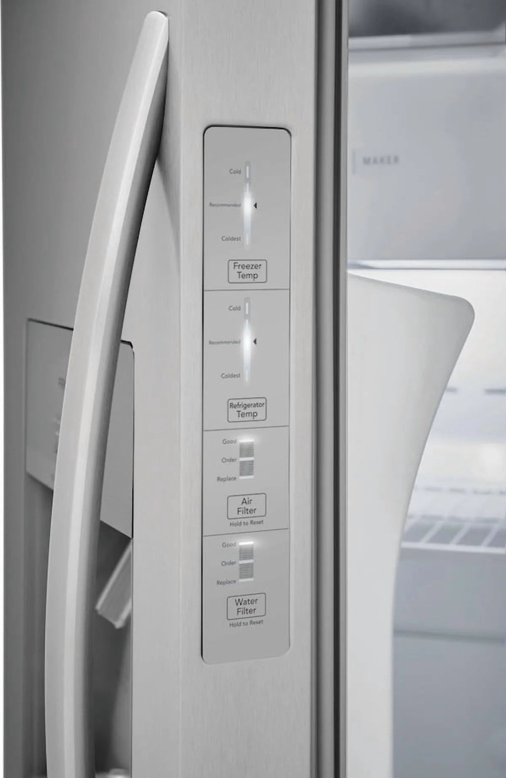 Frigidaire 26 Cu. Ft. 36in Standard Depth Side-by-Side Refrigerator, Stainless Steel - FRSS2623AS