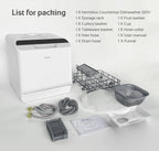 Hermitlux Portable Countertop Dishwasher, 5L Built-In Water Tank, 4 Place Settings - HMX-DW03
