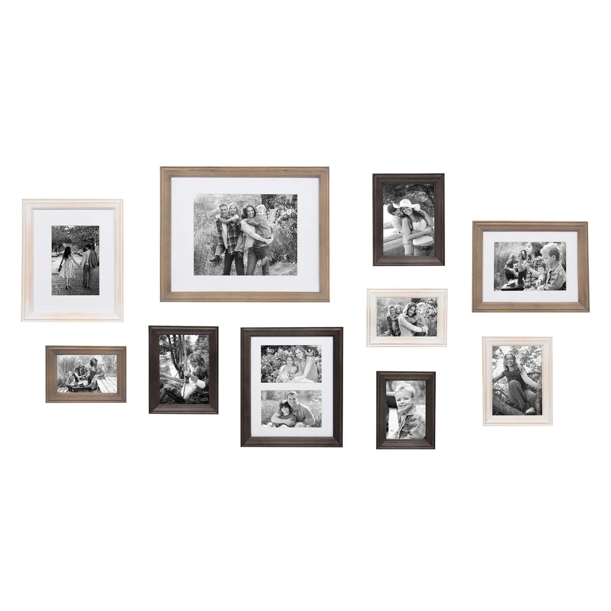 10-Piece Wood Gallery Wall Picture Frame Set - 11 x 14 in