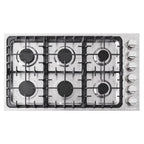 5-Piece Kitchen Package - 36in Gas Cooktop, 36in Range Hood, 30in Electric Wall Oven, 24in Microwave Drawer, French Door Refrigerator