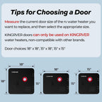 KINGRVER RV Tankless Propane Water Heater, DC 12V, 65,000 BTU, Without Door - 12.7in x 12.7in