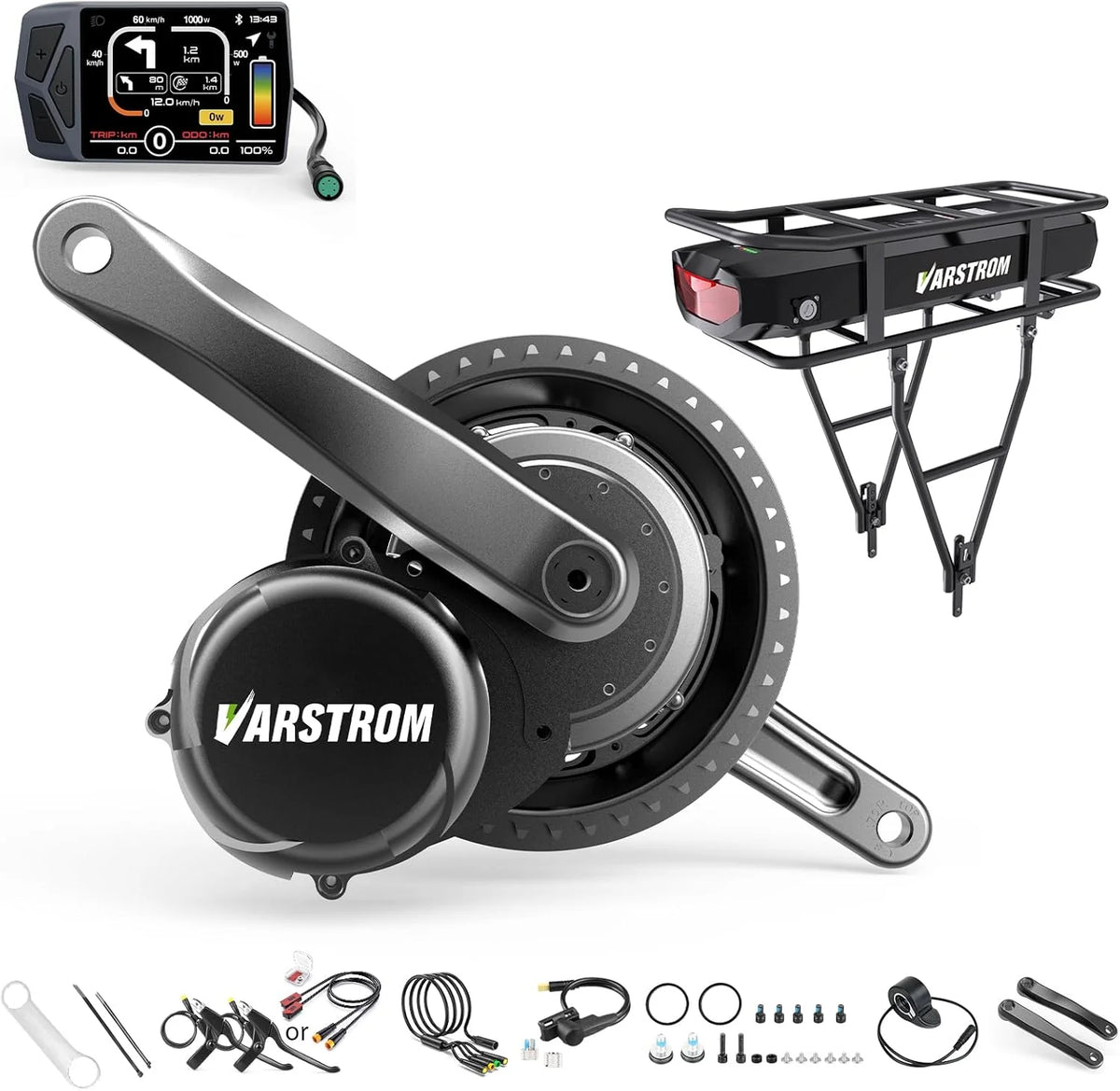 Tong-Sheng Mid-Drive Motor Kit, 48V 750W, EKD01 Display, Battery Optional - TSDZ8