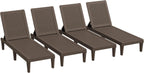 Greesum Outdoor Chaise Lounge Chair Set Of 2 - Black