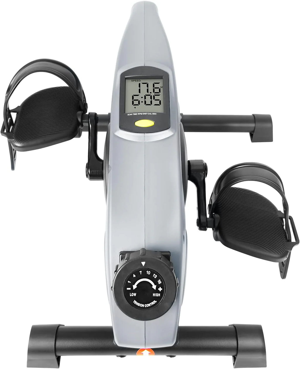 Desk Pedal Exerciser With Electronic Display - Silver
