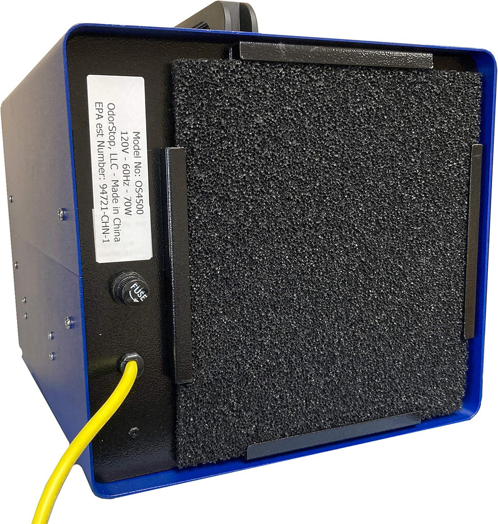 OdorStop Ozone Generator Ionizer, Blue, 2500 Square Feet - OS2500UV