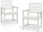 SERWALL 7-Piece HDPE Patio Dining Set, Aruba, 66.9in D x 32.2in W x 29.1in H