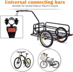 Aosom Foldable Bike Cargo Trailer, 80 lbs Capacity, 16 inch Wheels, Black - With Hitch