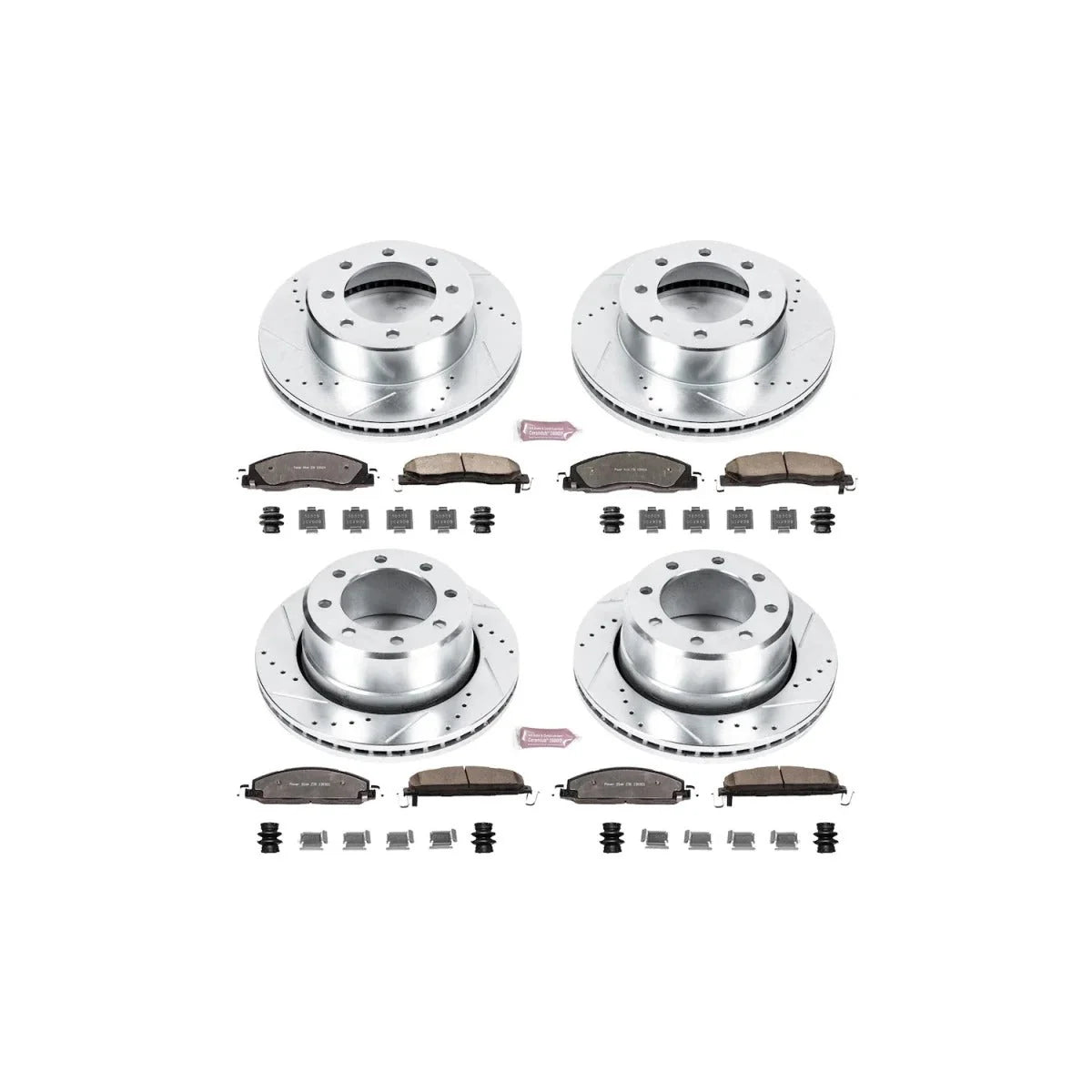 Powerstop Front Z36 Truck Carbon-Fiber Ceramic Brake Pad And Drilled & Slotted Rotor Kit - Z36