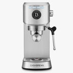 CASABREWS Espresso Machine With 20-Bar Pressure, 34 oz Water Tank, Milk Frother, Silver - 5418Basic