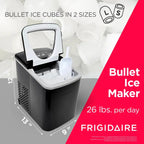 Frigidaire Stainless Steel Portable Countertop Ice Maker - 26 Lbs Daily