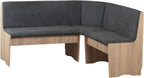Generisch Corner Bench Dining Set, Sonoma Oak, 165 x 125 cm, Table 120/160 x 80 cm - VEDUTI