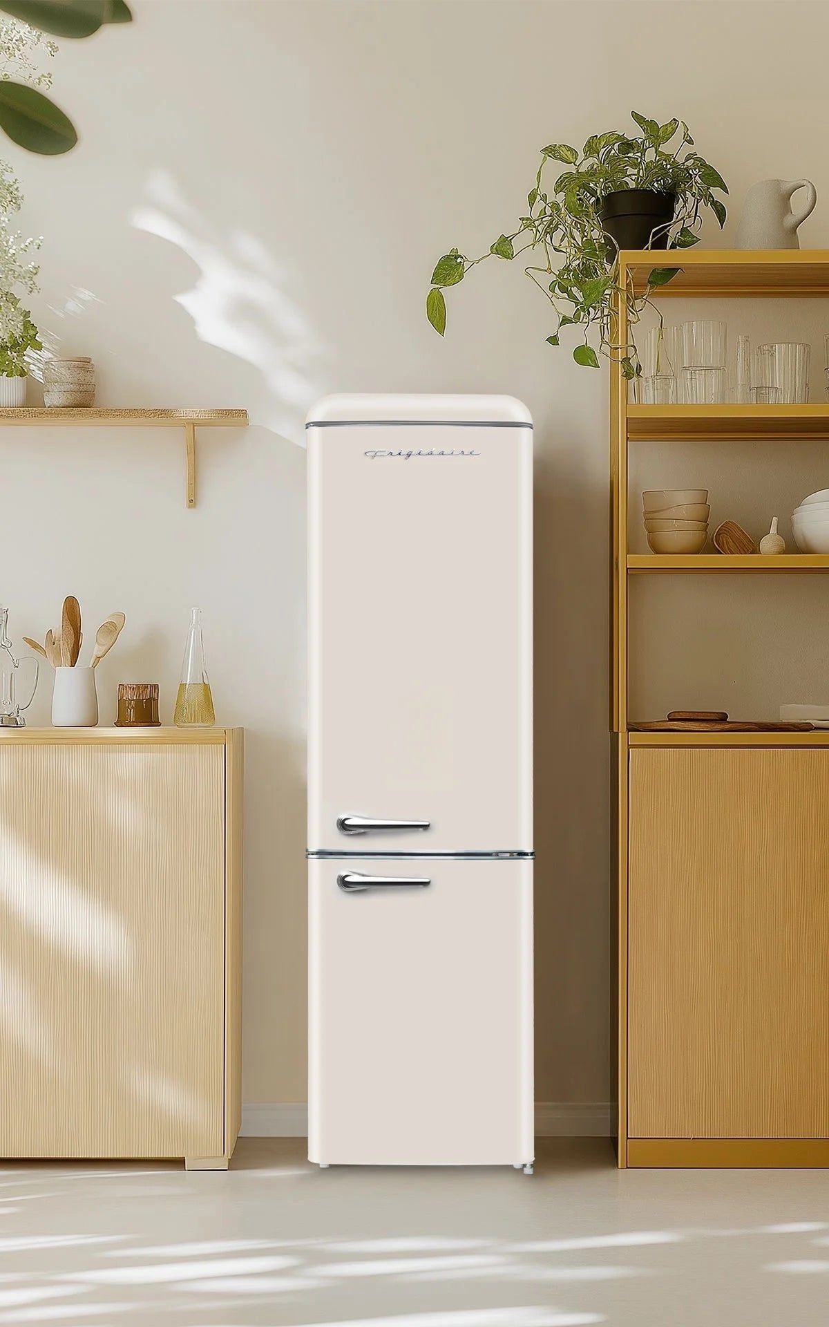 Frigidaire Bottom Mount Retro Refrigerator, 9.0 Cu. Ft., Black