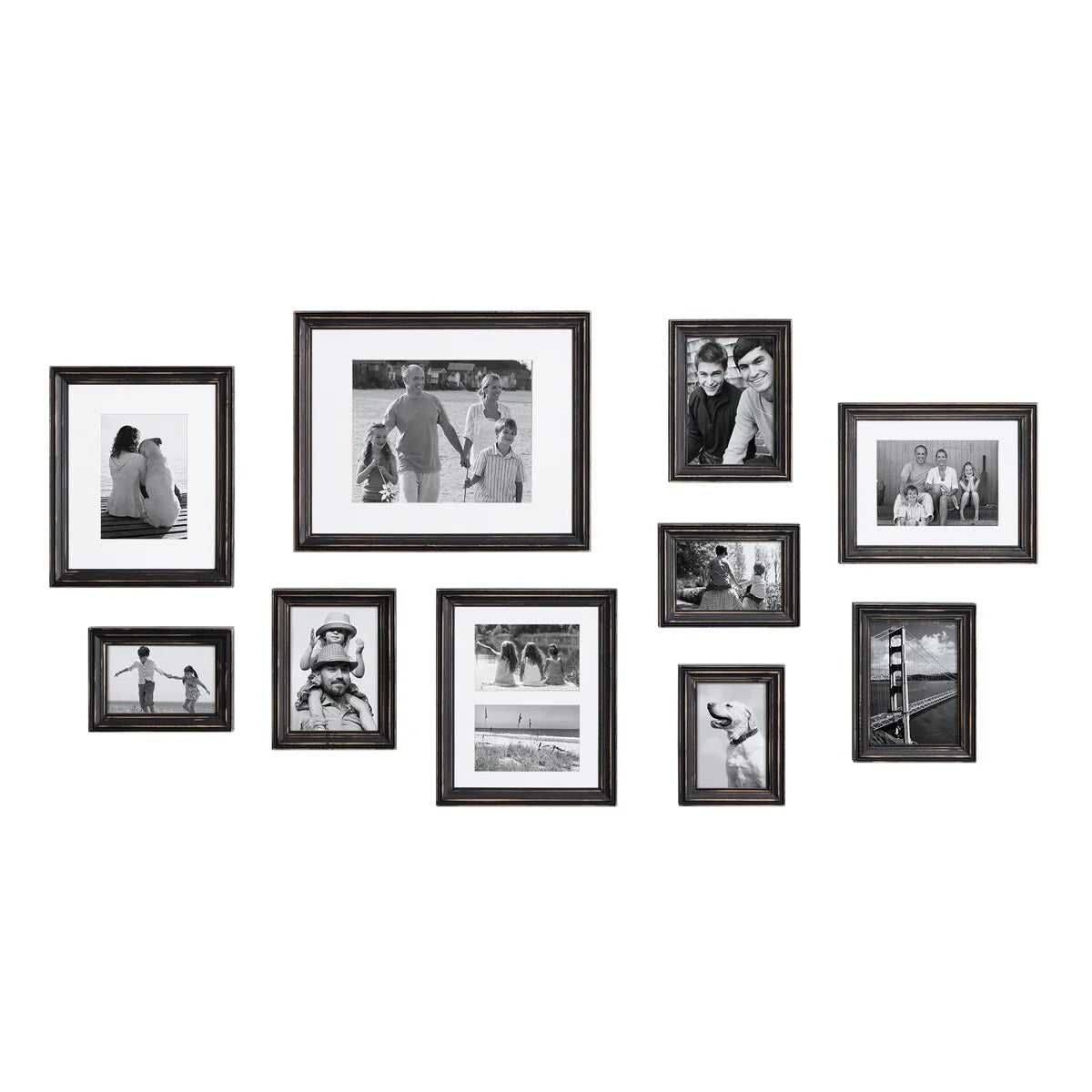 10-Piece Wood Gallery Wall Picture Frame Set - 11 x 14 in