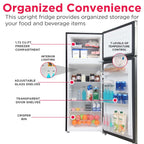 Frigidaire 21 in 7.5 Cu. Ft. Retro Top-Freezer Refrigerator, Standard Door Style, Stainless Look