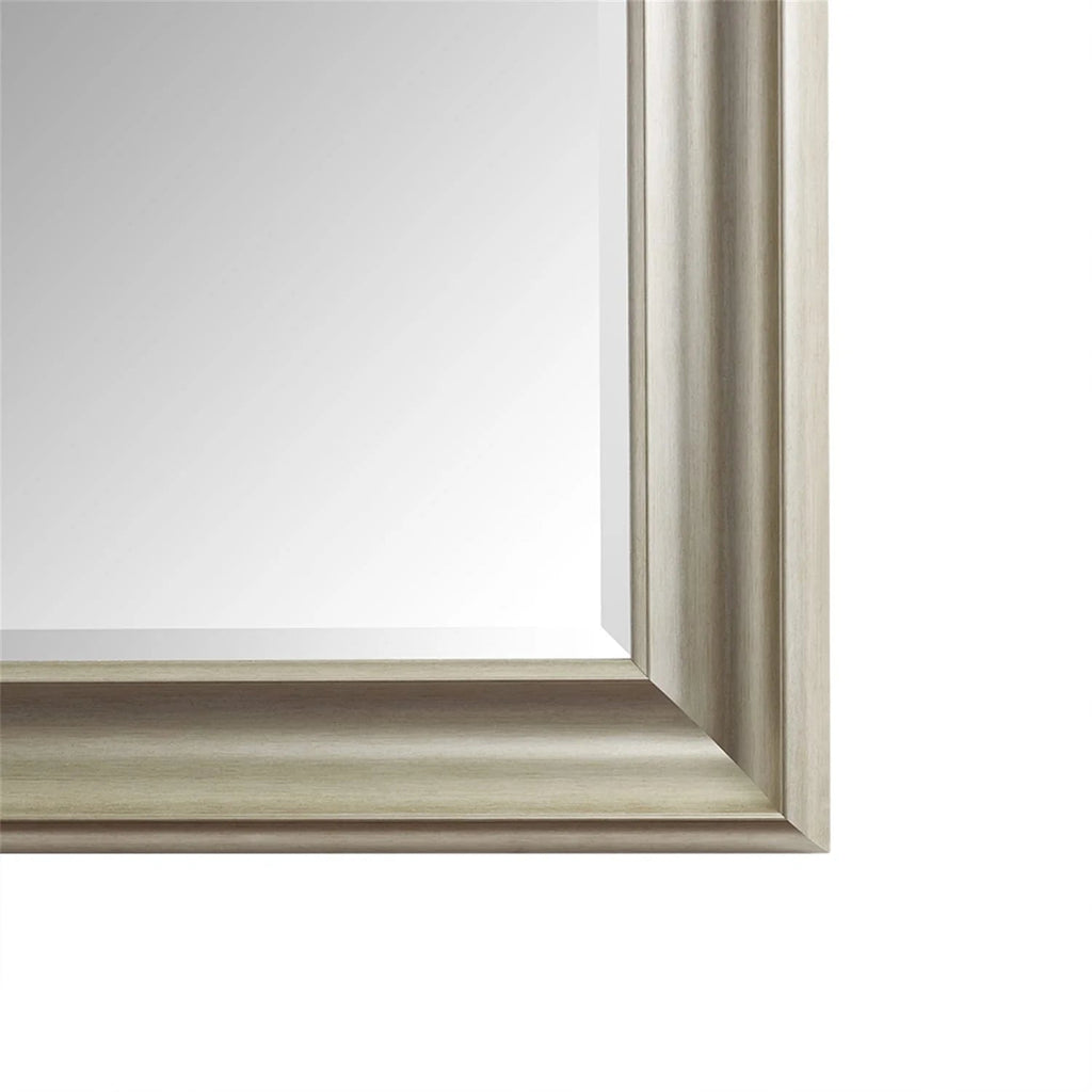 Full Length Oversized Rectangle Wall Mirror With Smooth Faux Wood Frame