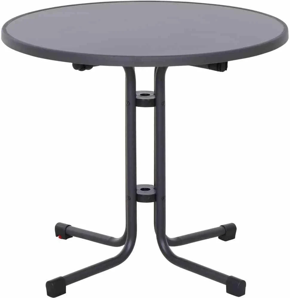 Paco Folding Table Diameter 80 cm Steel/Melamine Matt Anthracite