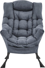 Living and More High Back Fabric Lazy Chair