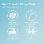 Intex Kool Splash Inflatable Water Slide With Built-In Sprayers, 131 x 81 x 46 inches